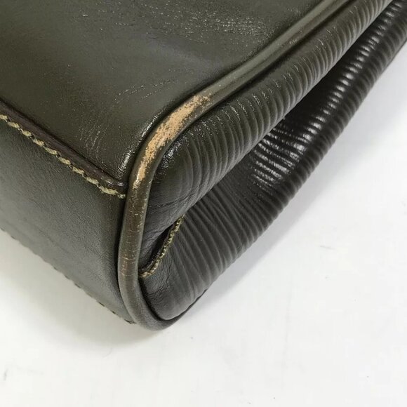 FENDI Hand Bag vintage Bag 2WAY Crossbody Shoulder Bag Leather khaki - Picture 6 of 16